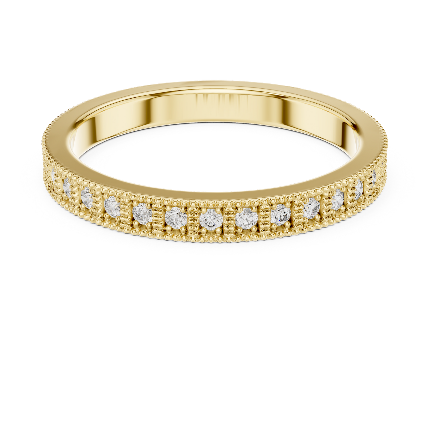 Round Pave Lab Grown Diamond Ring
