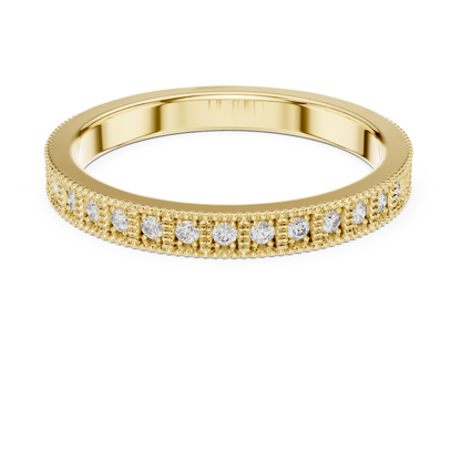Round Pave Lab Grown Diamond Ring
