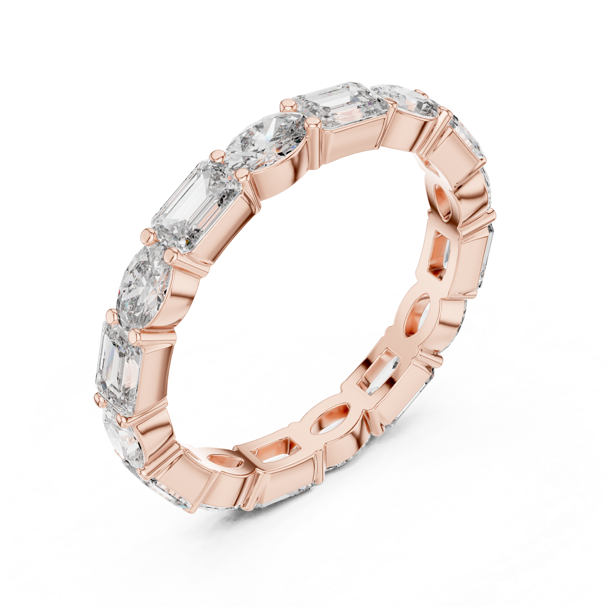 Mixed Shape Lab Grown Diamond Eternity Ring