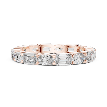 Mixed Shape Lab Grown Diamond Eternity Ring