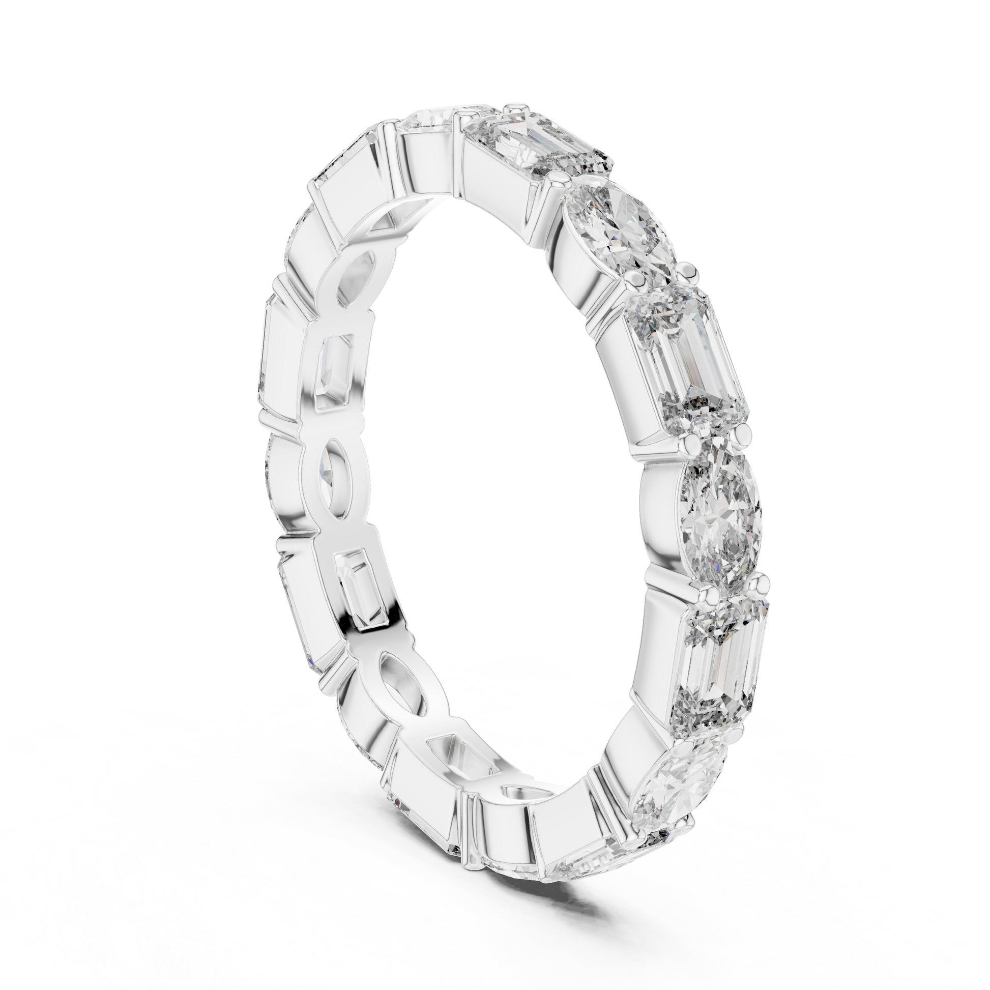Mixed Shape Lab Grown Diamond Eternity Ring