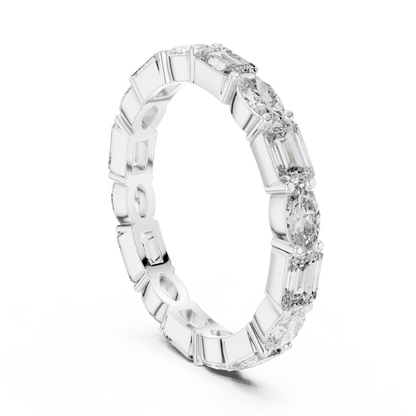 Mixed Shape Lab Grown Diamond Eternity Ring