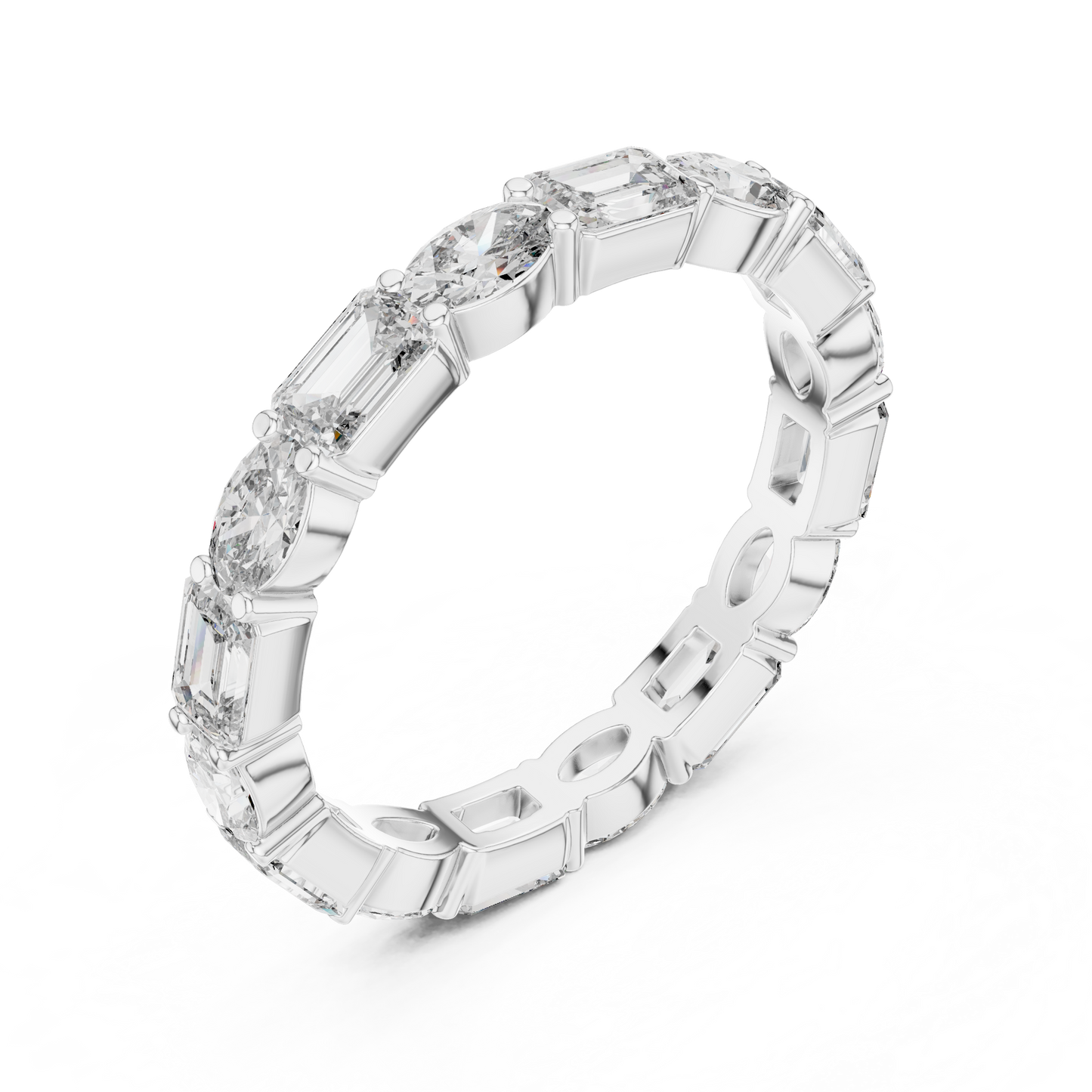 Mixed Shape Lab Grown Diamond Eternity Ring