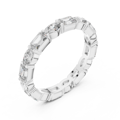 Mixed Shape Lab Grown Diamond Eternity Ring