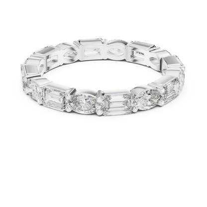 Mixed Shape Lab Grown Diamond Eternity Ring