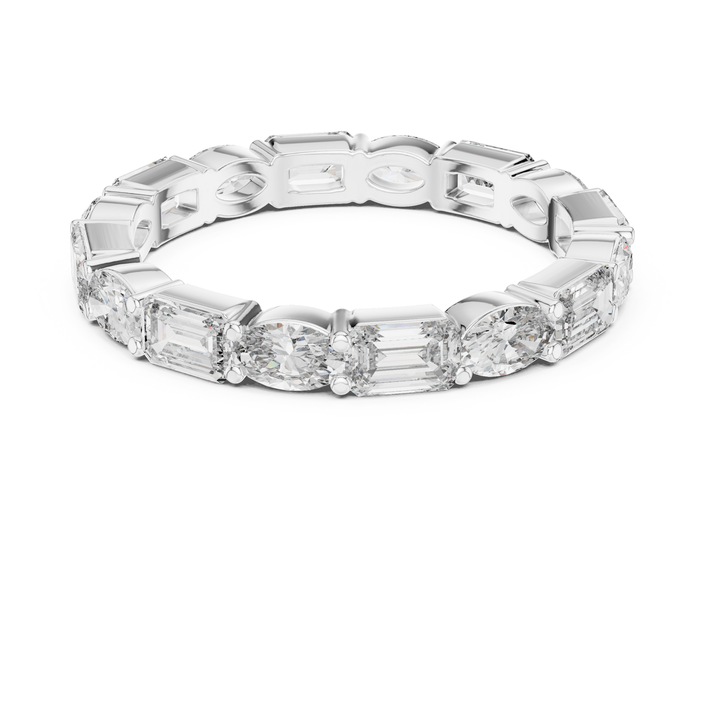 Mixed Shape Lab Grown Diamond Eternity Ring