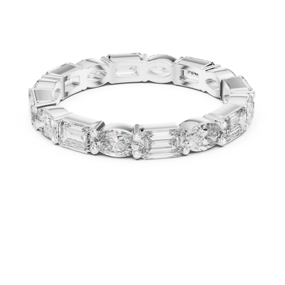Mixed Shape Lab Grown Diamond Eternity Ring