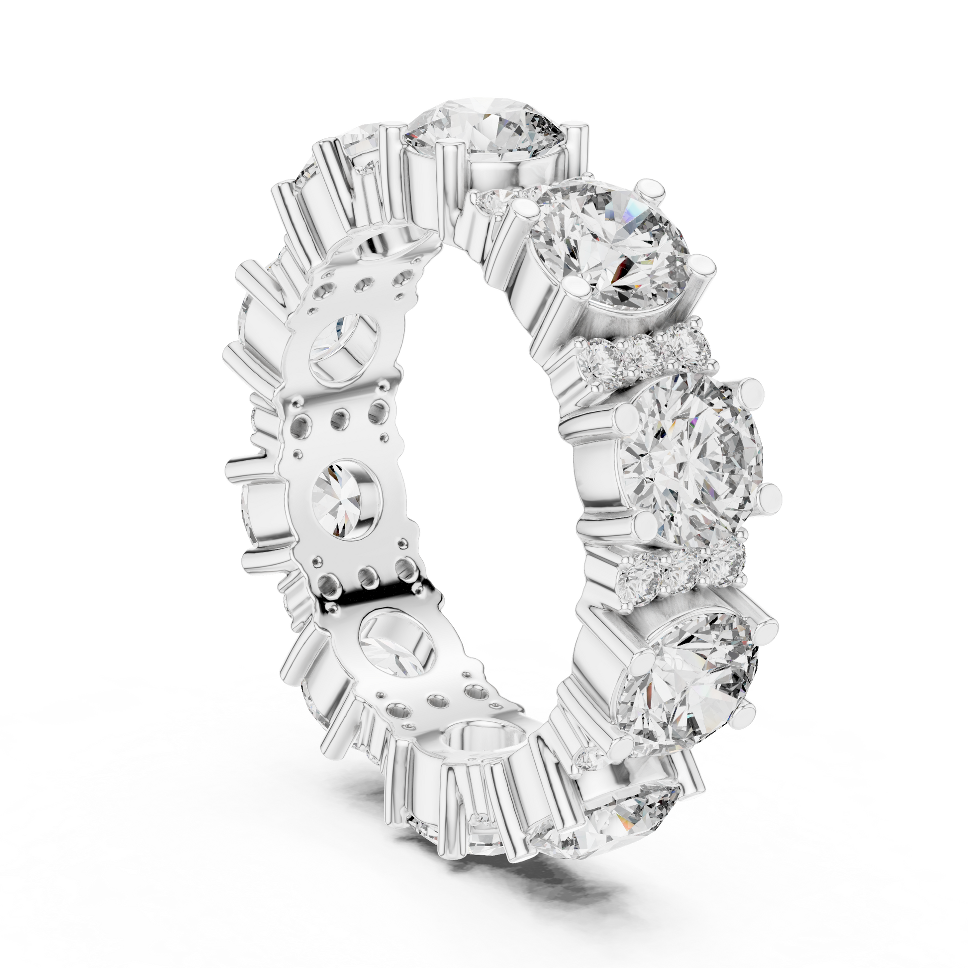 Mixed Shape Lab Grown Diamond Eternity Ring