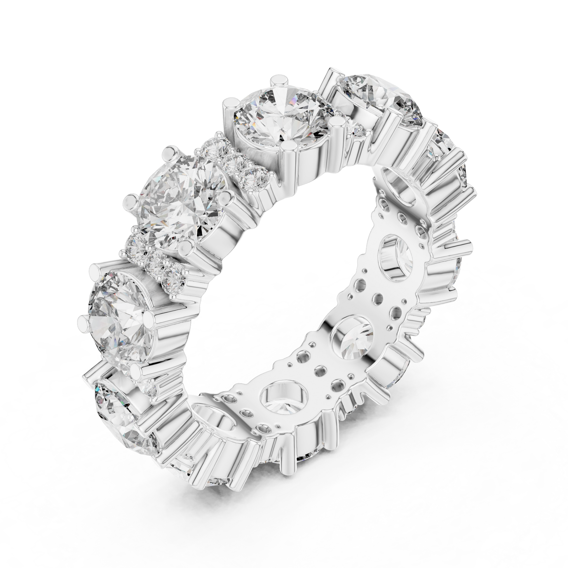 Mixed Shape Lab Grown Diamond Eternity Ring