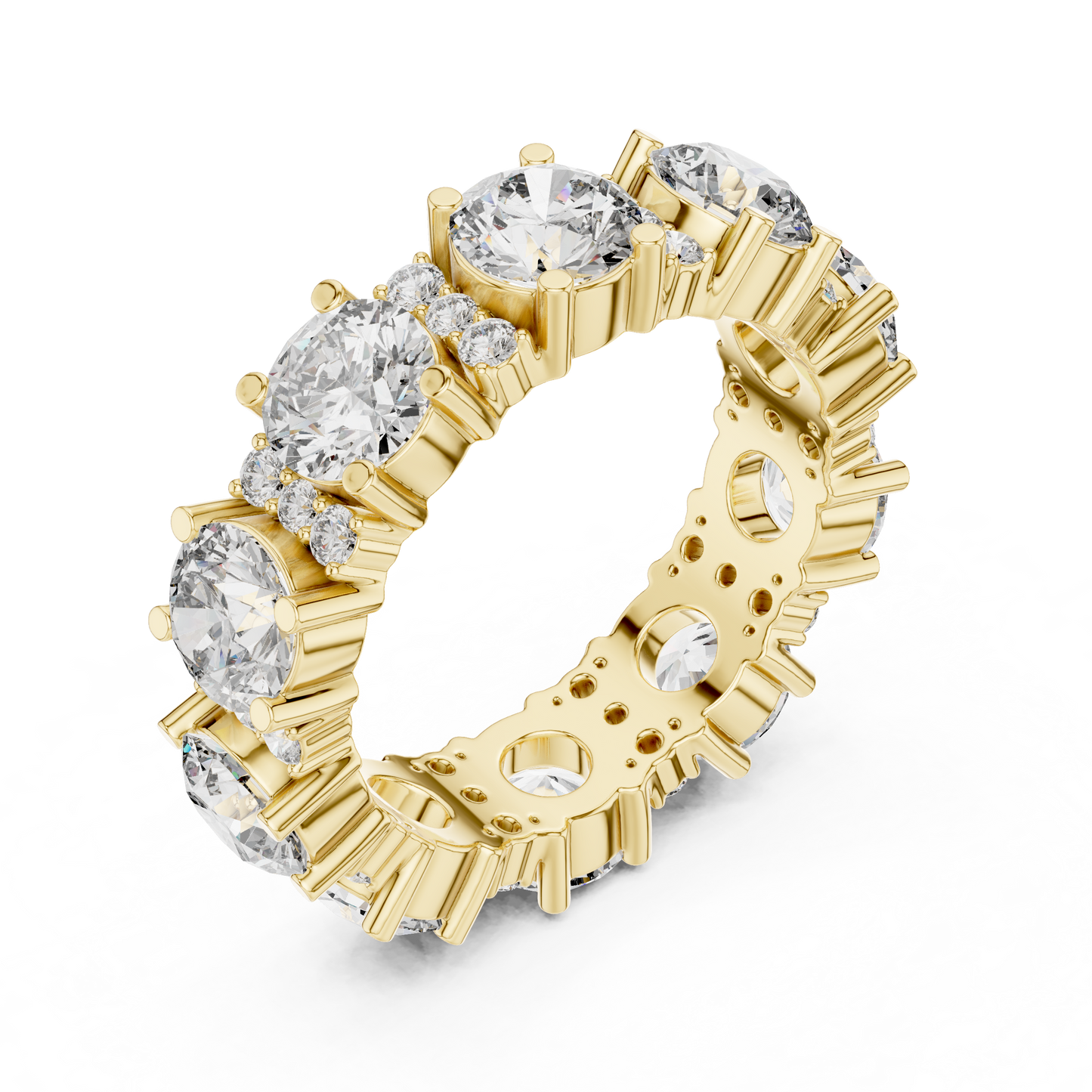 Mixed Shape Lab Grown Diamond Eternity Ring