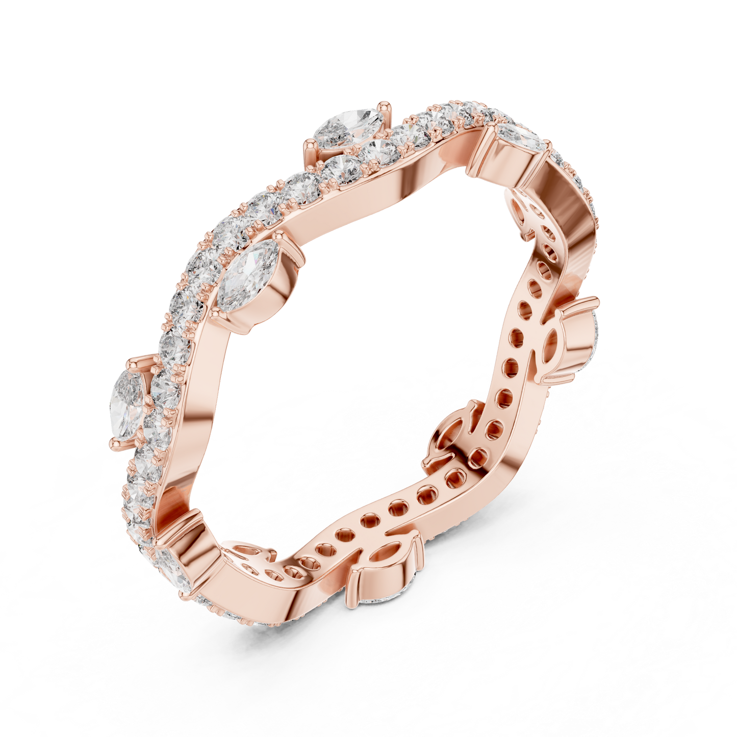 Mixed Shape Lab Grown Diamond Eternity Ring