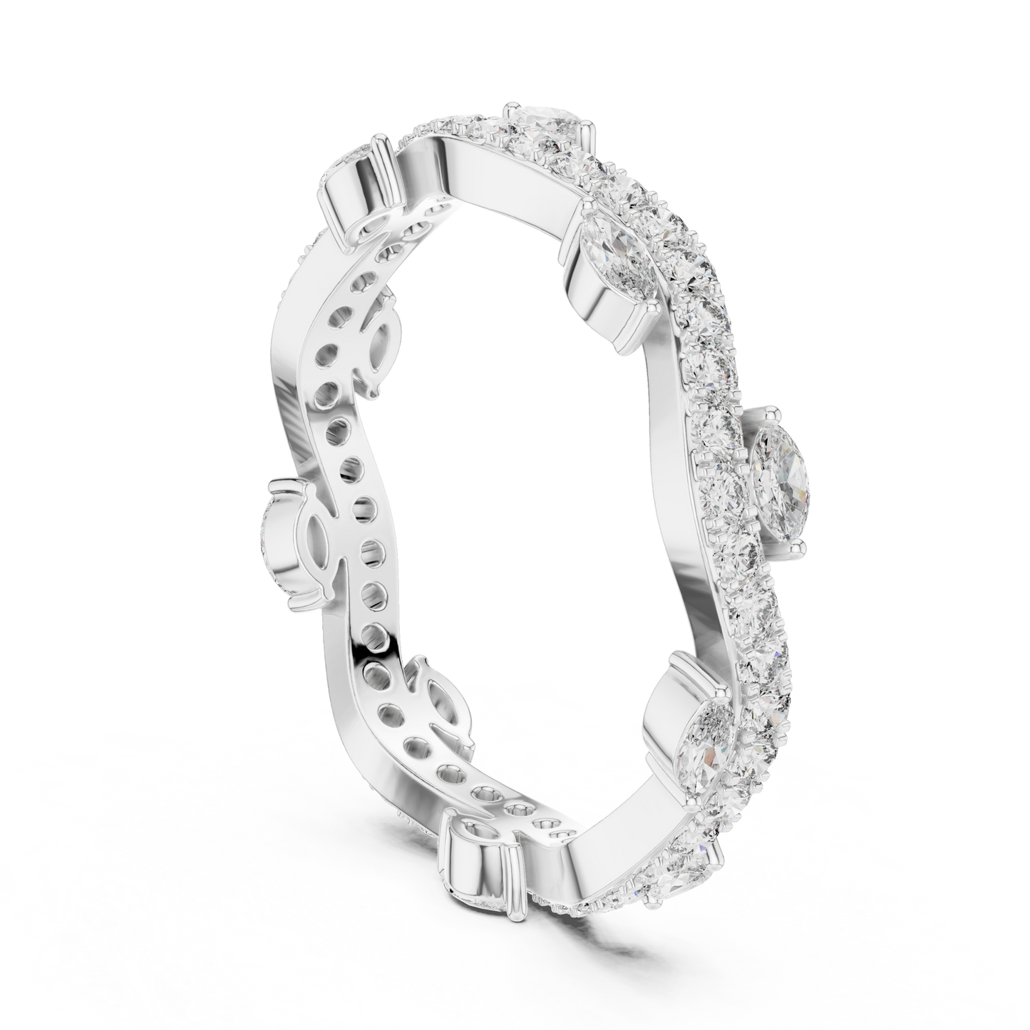 Mixed Shape Lab Grown Diamond Eternity Ring