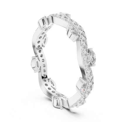 Mixed Shape Lab Grown Diamond Eternity Ring