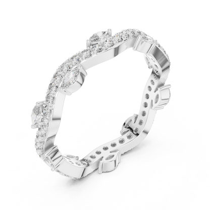 Mixed Shape Lab Grown Diamond Eternity Ring