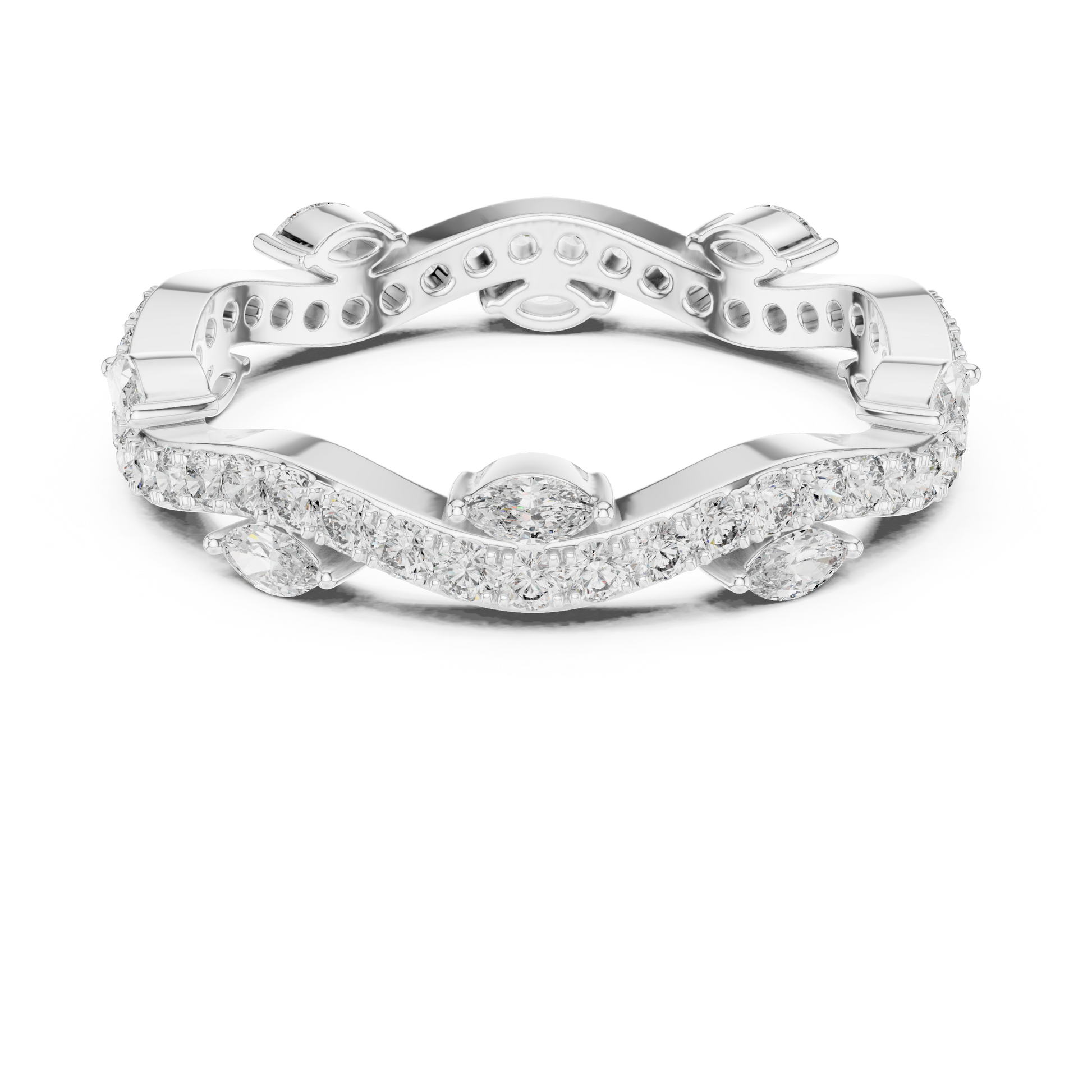 Mixed Shape Lab Grown Diamond Eternity Ring