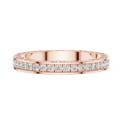 Round Pave Lab Grown Diamond Ring