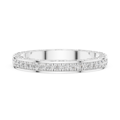 Round Pave Lab Grown Diamond Ring