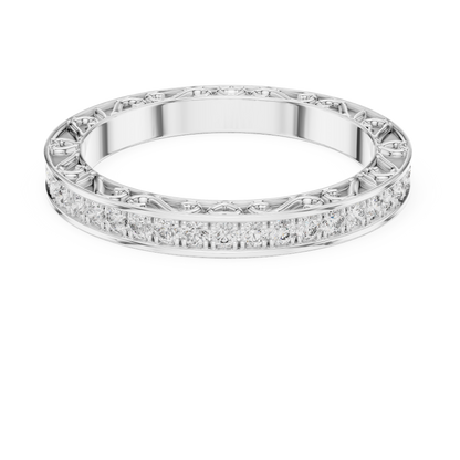 Round Pave Lab Grown Diamond Ring