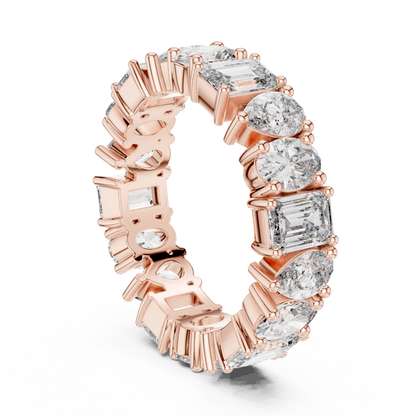 Mixed Shape Lab Grown Diamond Eternity Ring