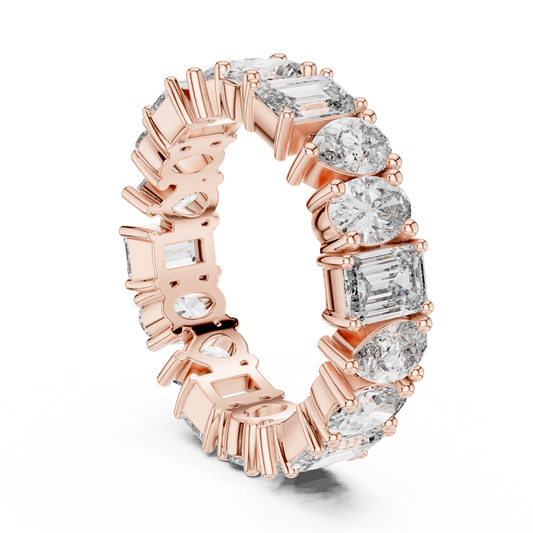Mixed Shape Lab Grown Diamond Eternity Ring