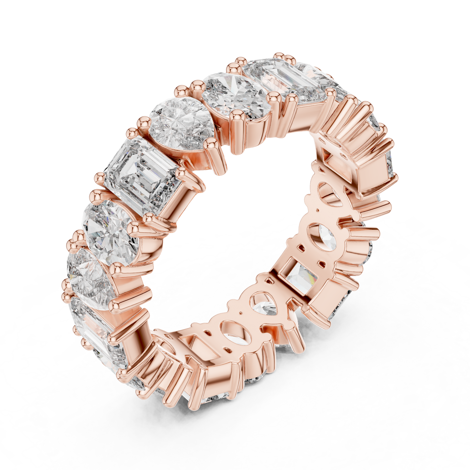 Mixed Shape Lab Grown Diamond Eternity Ring