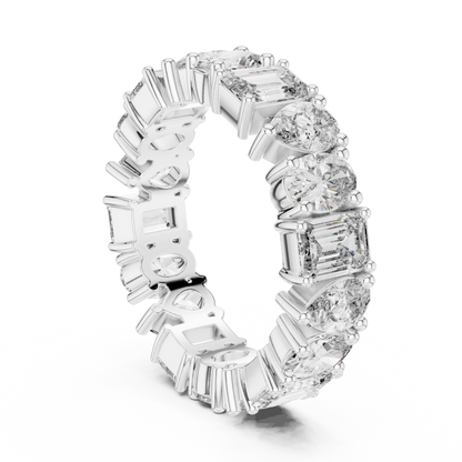 Mixed Shape Lab Grown Diamond Eternity Ring