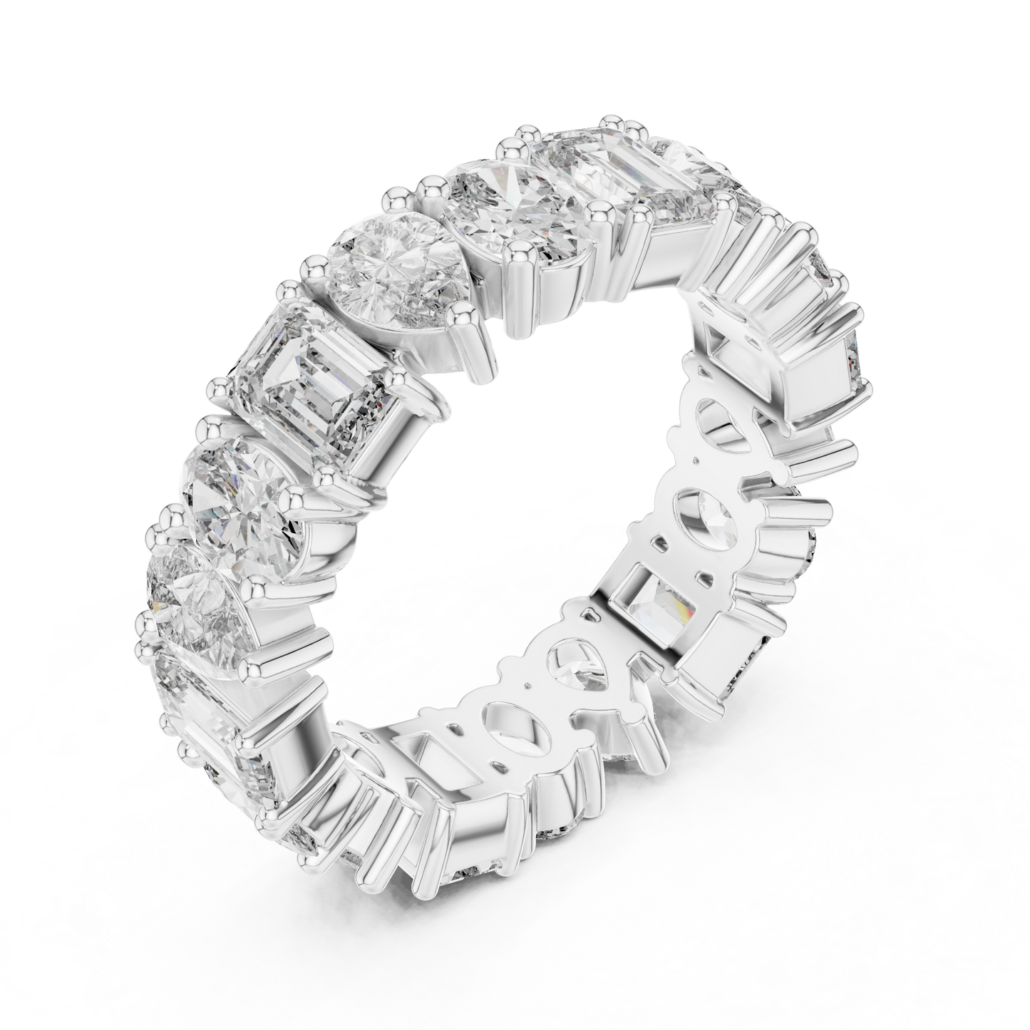 Mixed Shape Lab Grown Diamond Eternity Ring