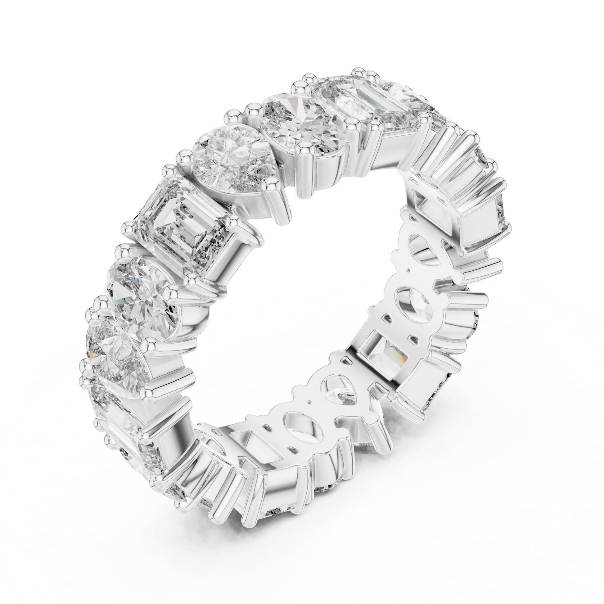 Mixed Shape Lab Grown Diamond Eternity Ring