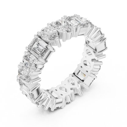 Mixed Shape Lab Grown Diamond Eternity Ring