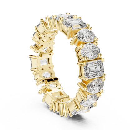 Mixed Shape Lab Grown Diamond Eternity Ring