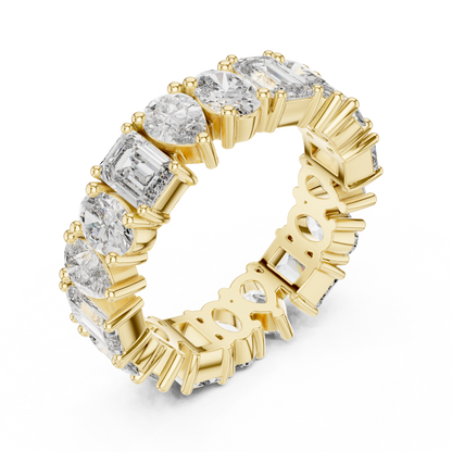 Mixed Shape Lab Grown Diamond Eternity Ring