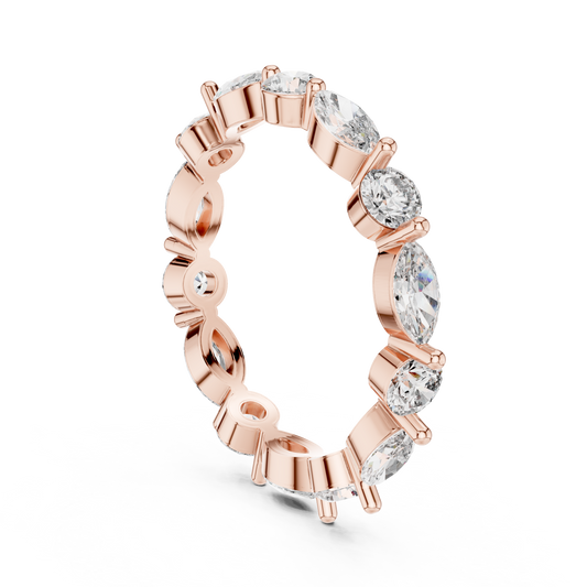 Mixed Shape Lab Grown Diamond Eternity Ring