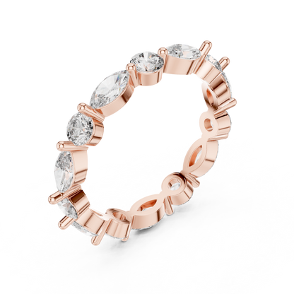 Mixed Shape Lab Grown Diamond Eternity Ring