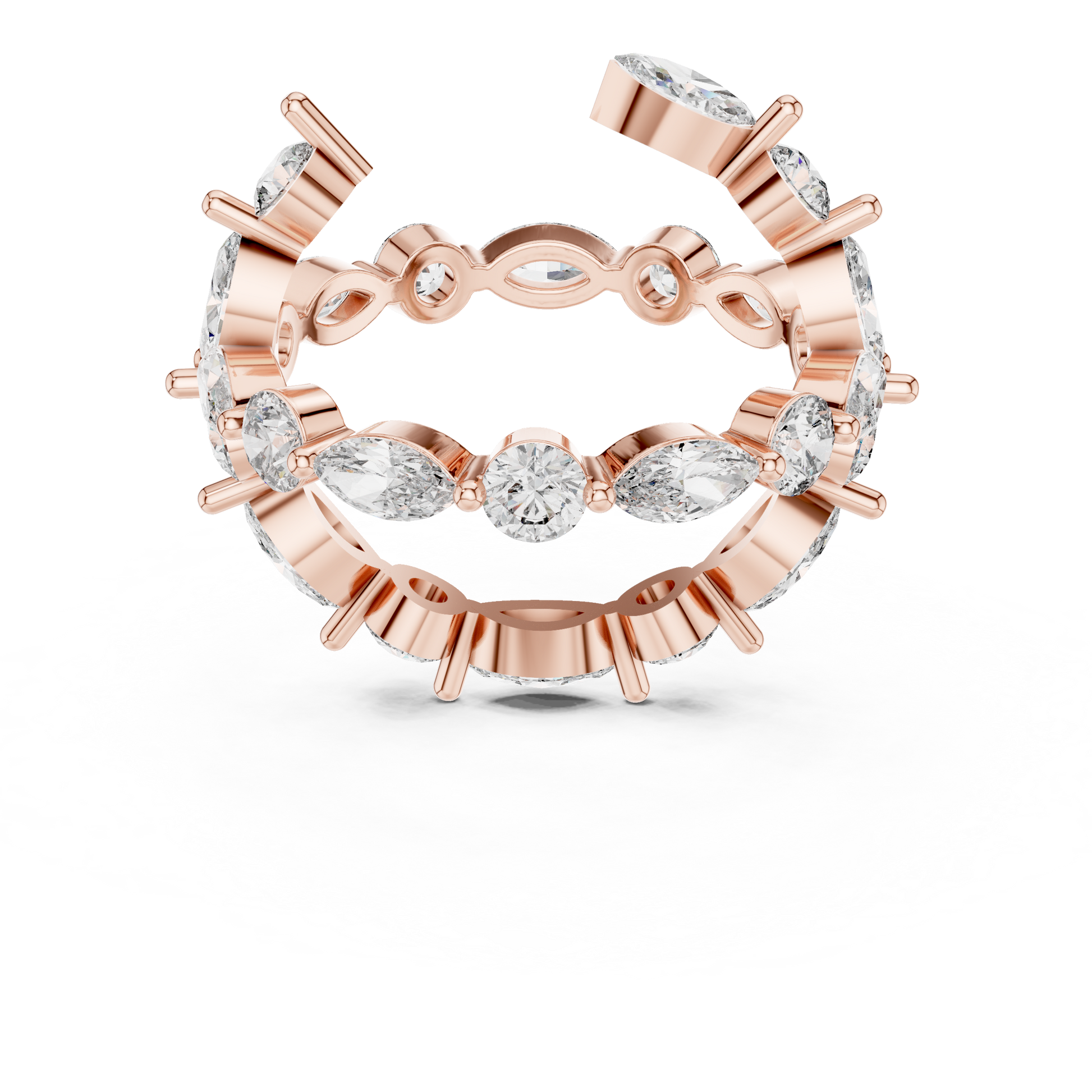 Mixed Shape Lab Grown Diamond Eternity Ring