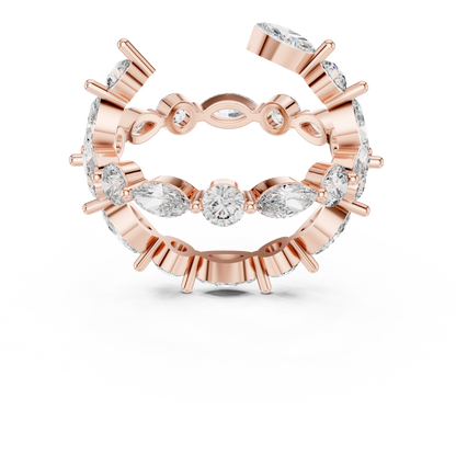 Mixed Shape Lab Grown Diamond Eternity Ring