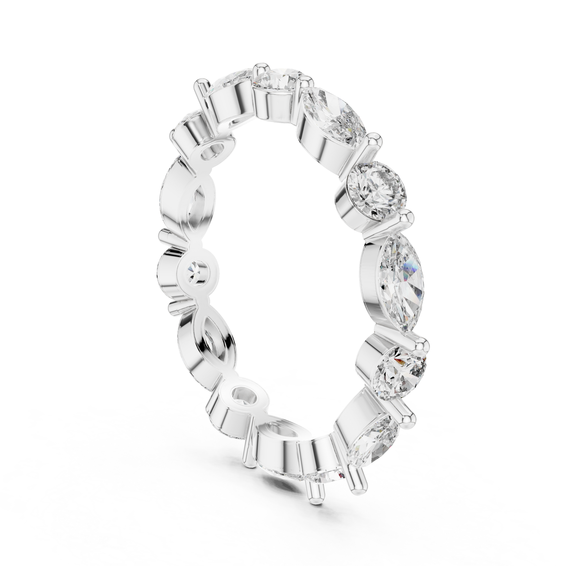 Mixed Shape Lab Grown Diamond Eternity Ring