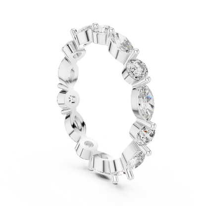 Mixed Shape Lab Grown Diamond Eternity Ring