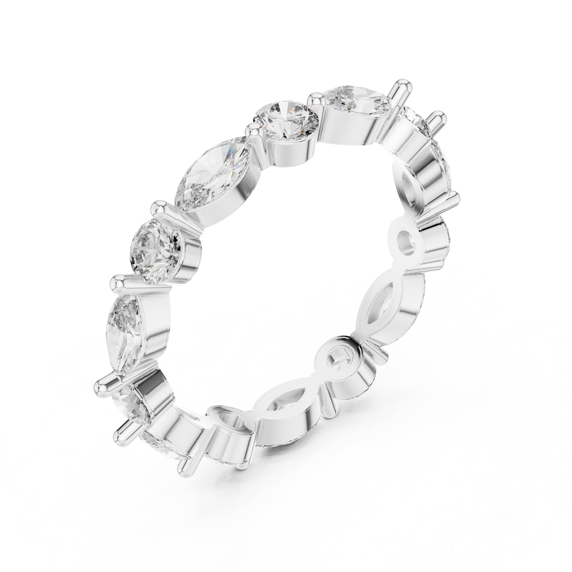 Mixed Shape Lab Grown Diamond Eternity Ring