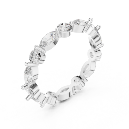 Mixed Shape Lab Grown Diamond Eternity Ring