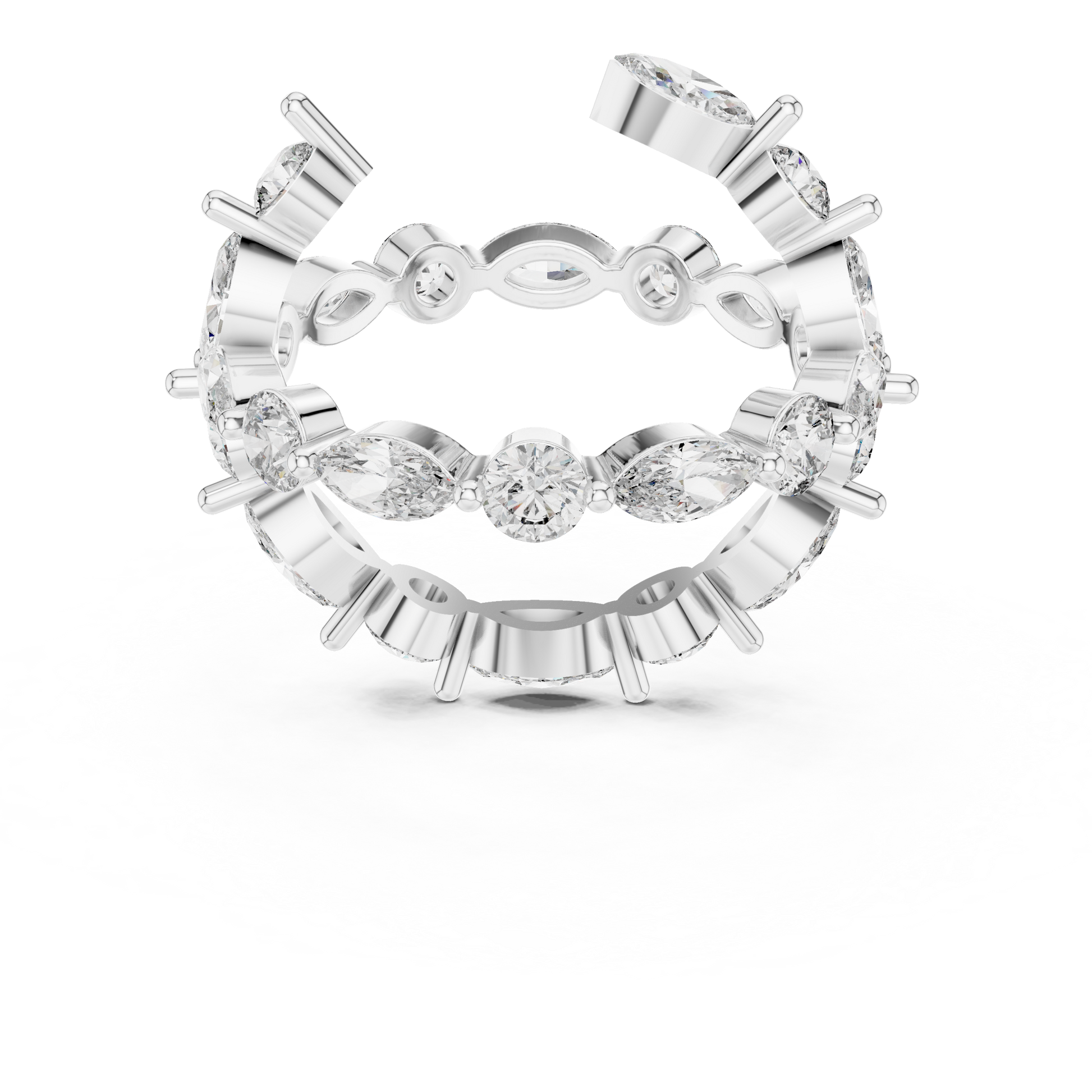Mixed Shape Lab Grown Diamond Eternity Ring