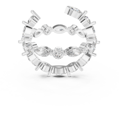 Mixed Shape Lab Grown Diamond Eternity Ring