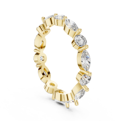 Mixed Shape Lab Grown Diamond Eternity Ring