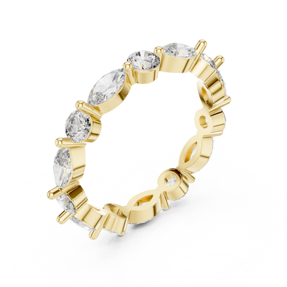 Mixed Shape Lab Grown Diamond Eternity Ring