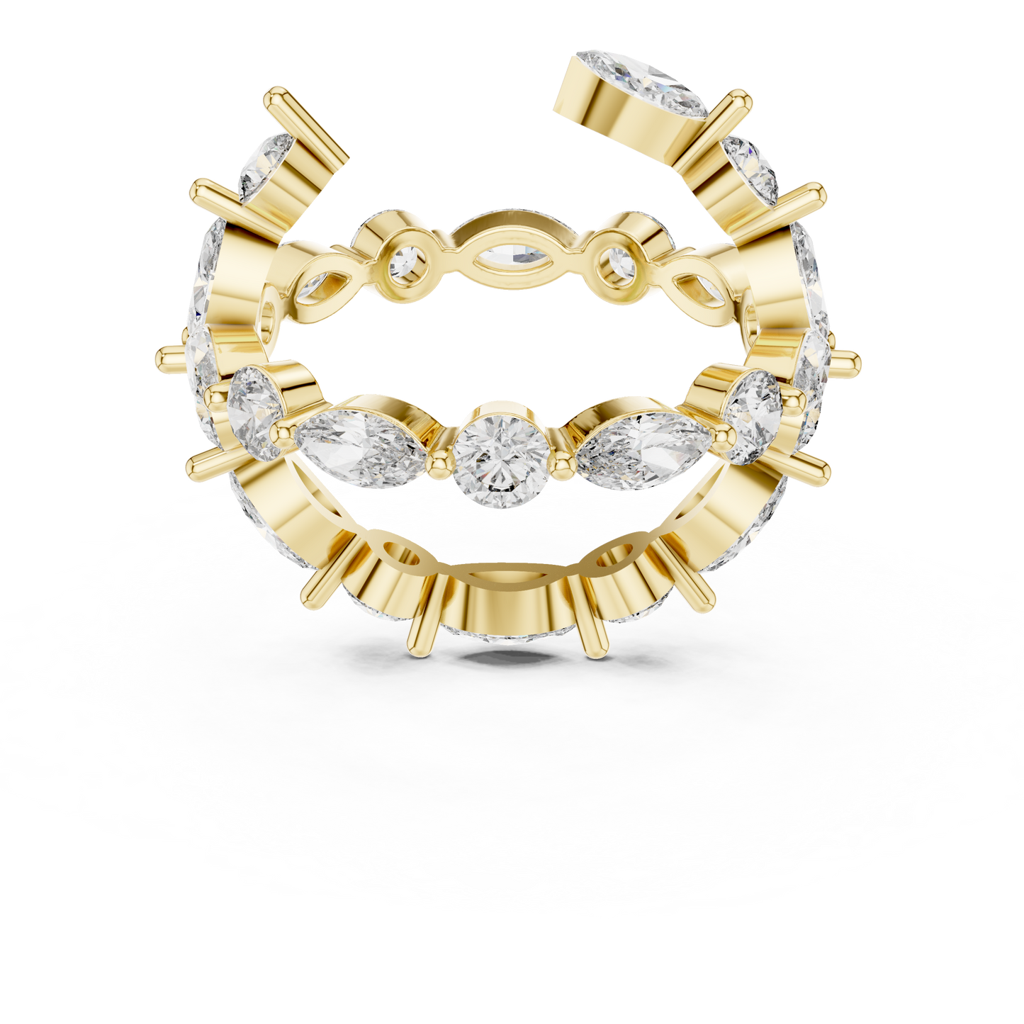 Mixed Shape Lab Grown Diamond Eternity Ring
