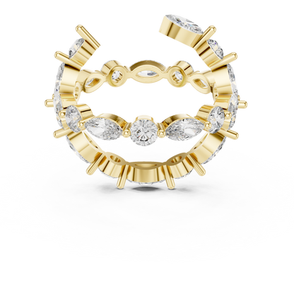 Mixed Shape Lab Grown Diamond Eternity Ring
