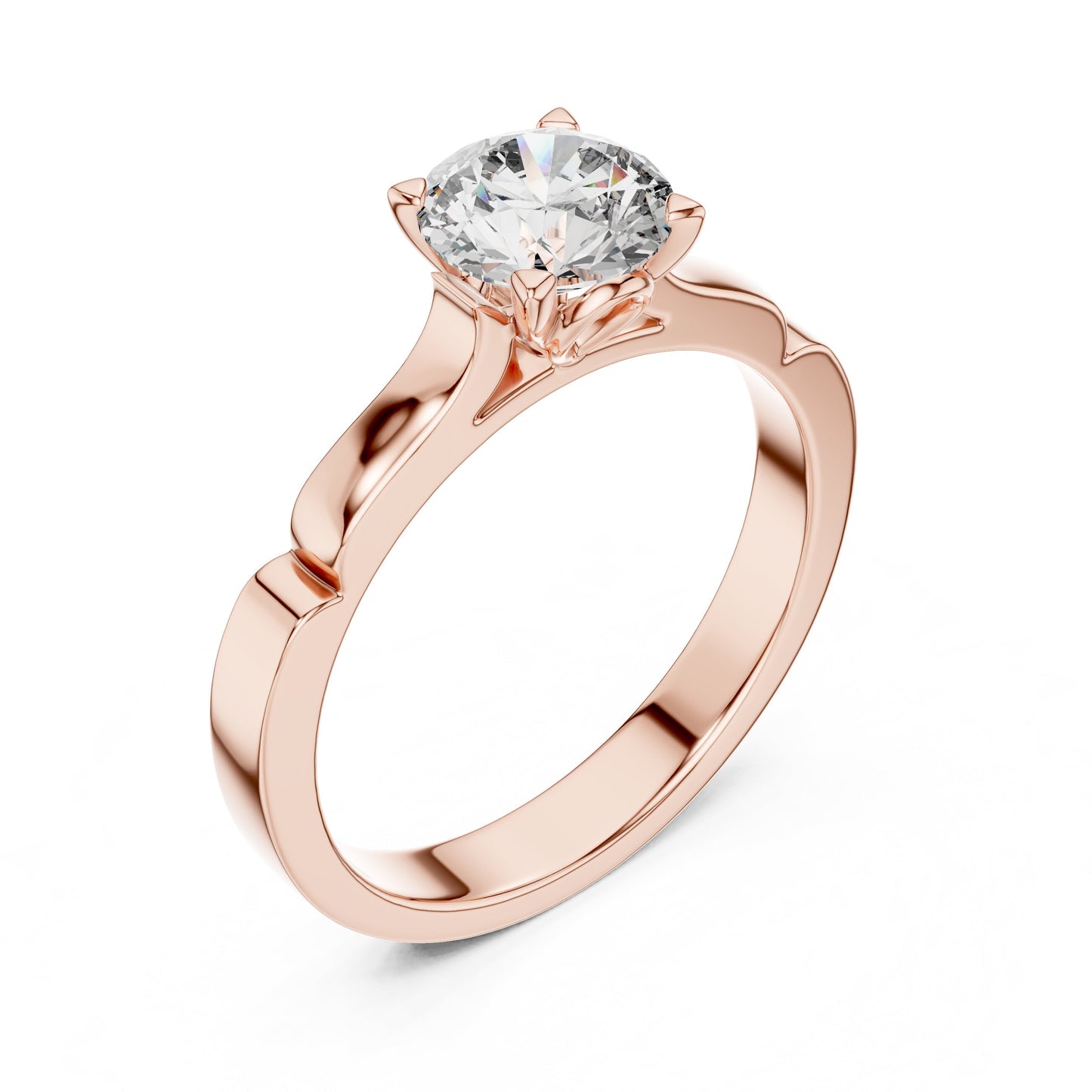 Round Solitaire Lab Grown Diamond Ring