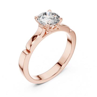 Round Solitaire Lab Grown Diamond Ring