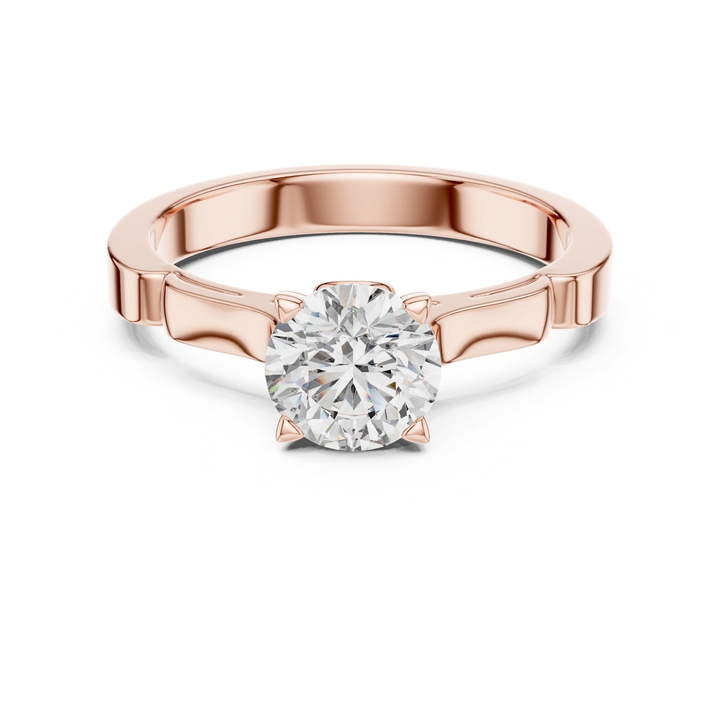 Round Solitaire Lab Grown Diamond Ring