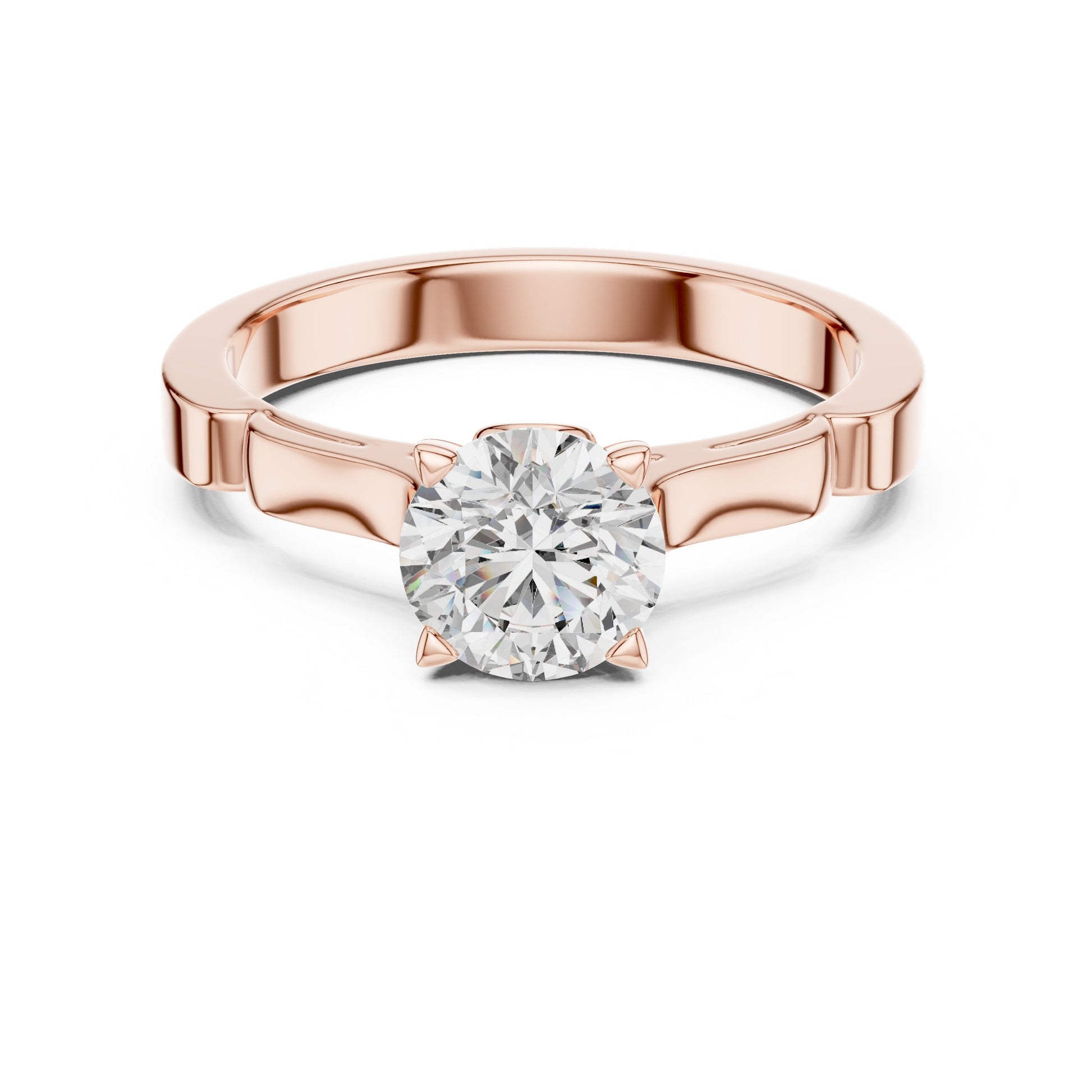Round Solitaire Lab Grown Diamond Ring