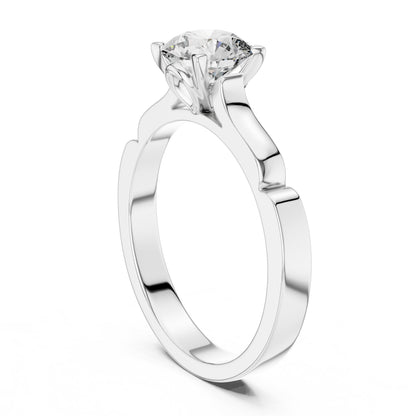 Round Solitaire Lab Grown Diamond Ring